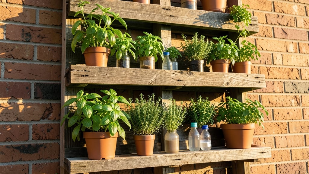Vertical Pallet Herb Garden