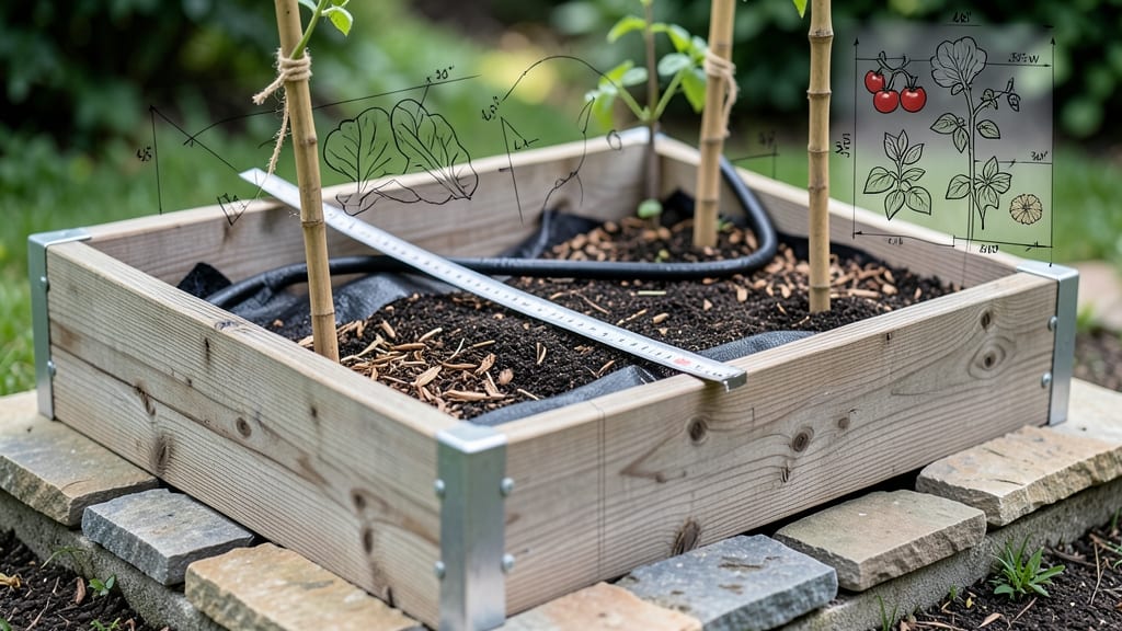 Raised Bed Design Plans: Customizable Grid for Year-Round Plant Rotation