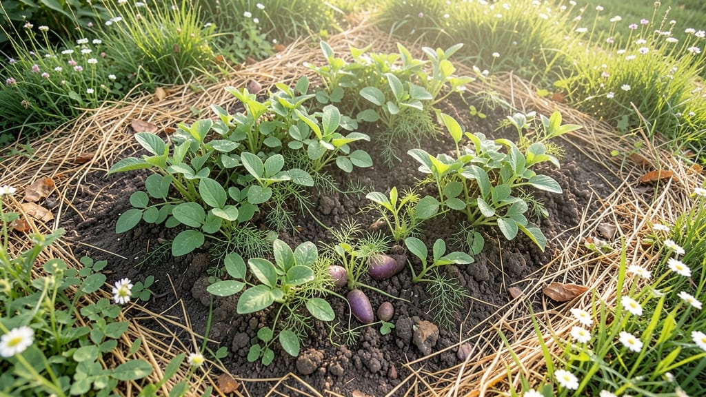 Intercropped Potato and Green Manure Beds
