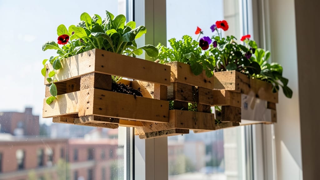 Pallet Window Box Planters