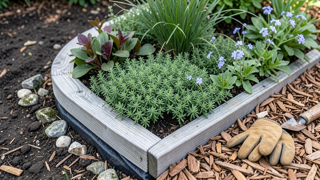Wooden Flow Bed Edging: Rustic Charm That Blends With Landscapes