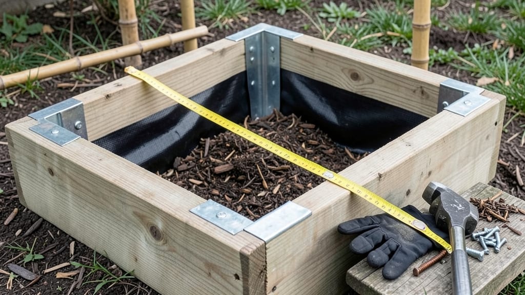 Garden Bed Corner Braces: Modular Adjustment for Perfect Plant Height Zones