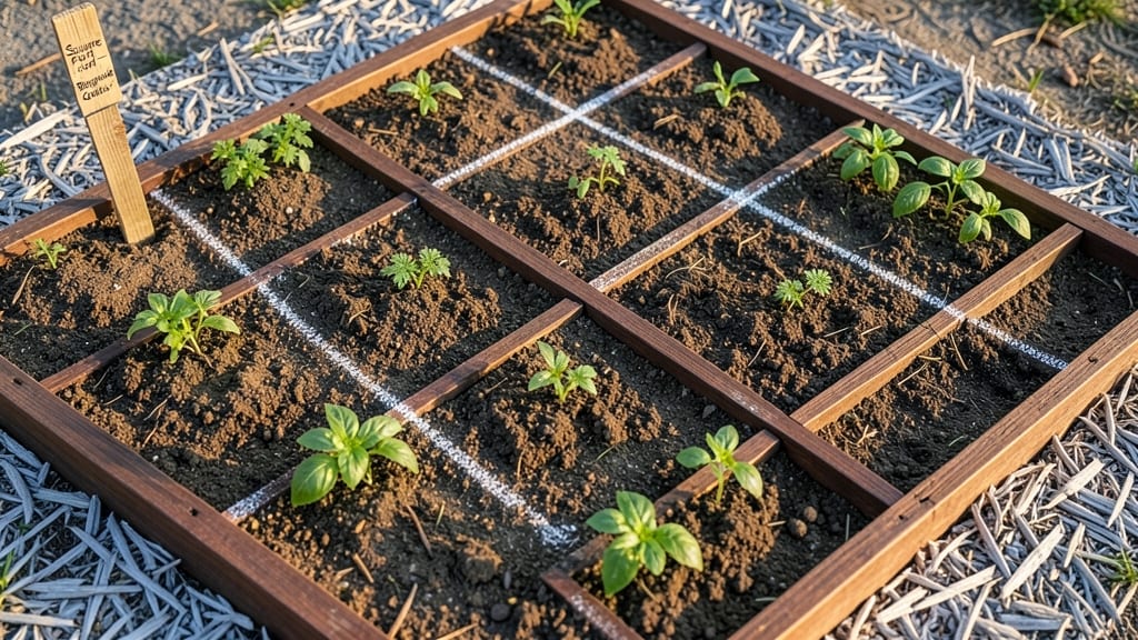 Square Foot Gardening Grid Layout