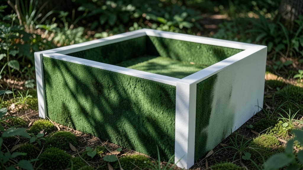 Mossy Green with White Accents