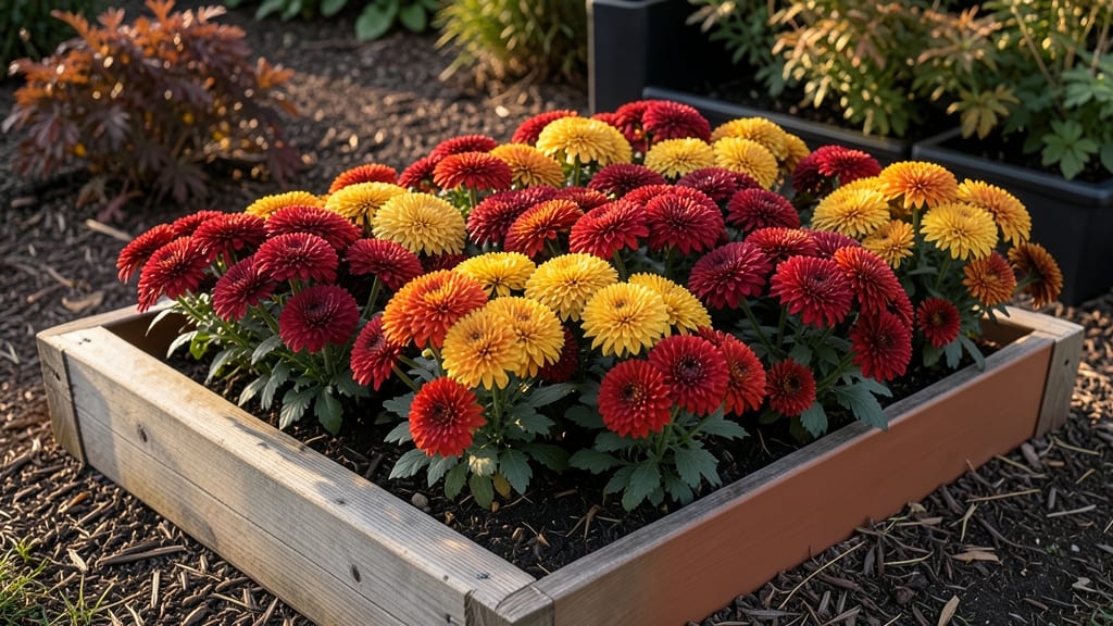 Mums and Chrysanthemum Color Blocks