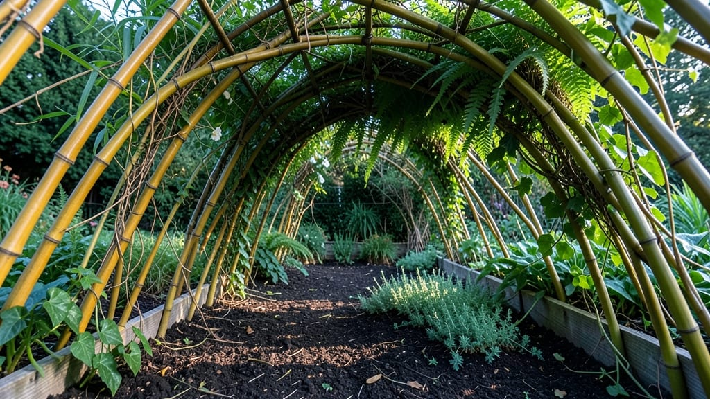 Bamboo Shade Trellis