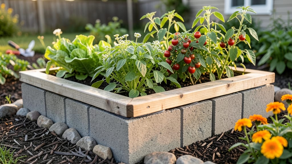 Raised Garden Beds With Cinder Blocks And Wood: Modular Height System for Customizable Plant Zones