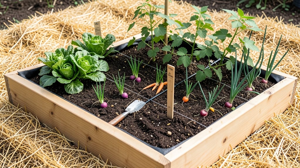 Raised Garden Bed Veggie Layout: Maximized Yield in Compact Spaces