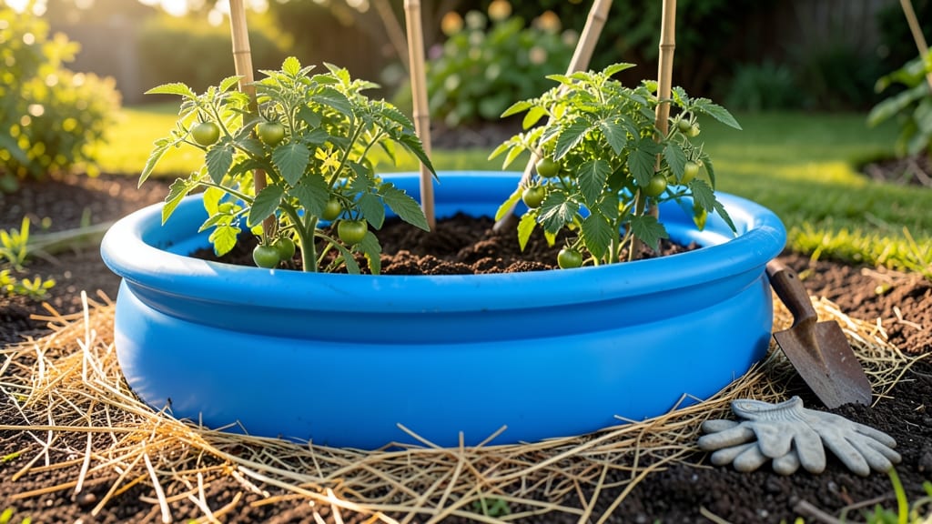 Kiddie Pool Raised Bed Garden: Space-Saving Planter for Urban Harvests
