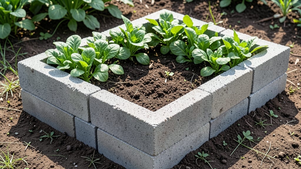 Cinder Block Planter Boxes