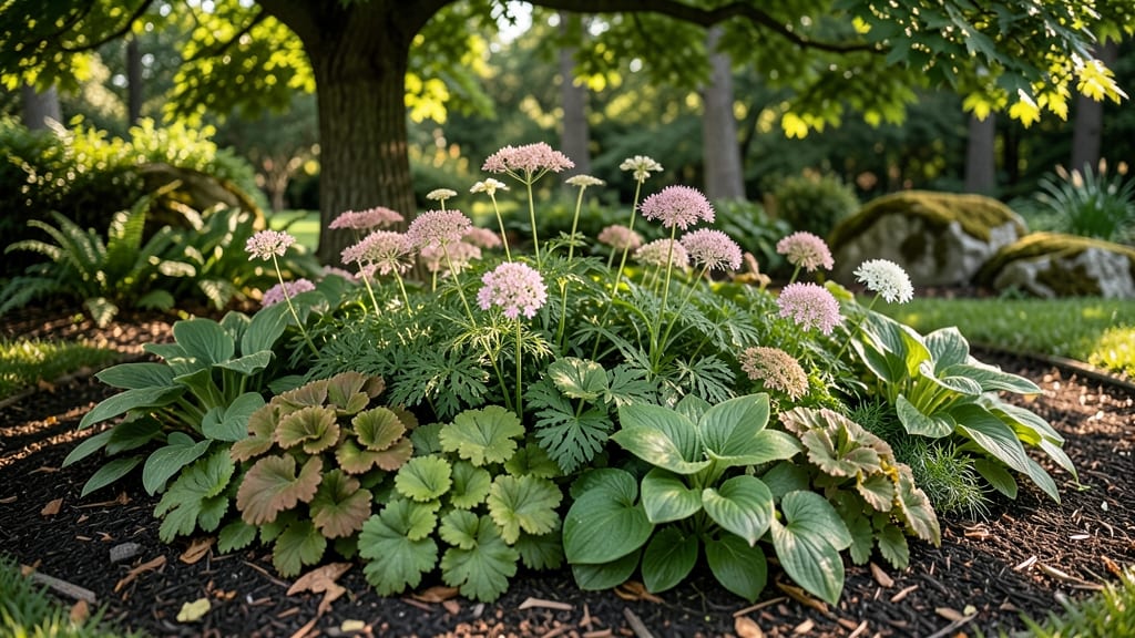 Flower Bed Under Tree: Dappled Light Thrivers for Year-Round Beauty
