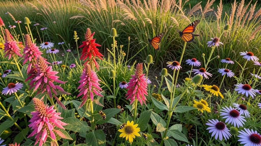 Sunny Pollinator Paradise Flower Bed