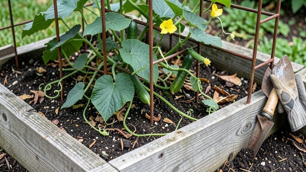 Raised Bed With Trellis: Vertical Space Multiplier for Climbing Plants