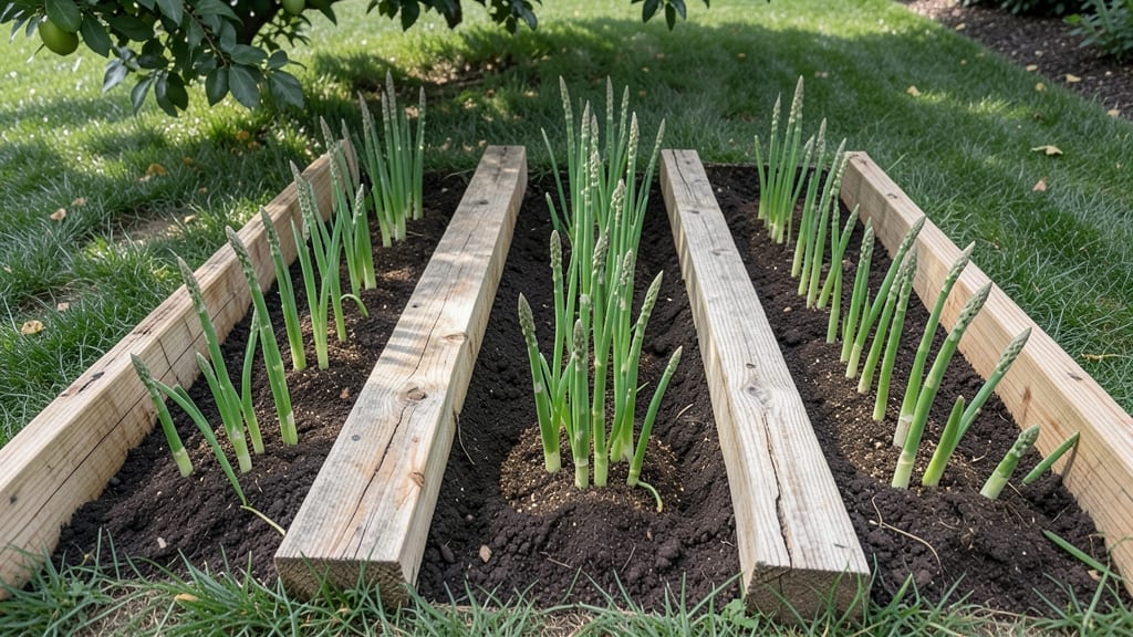 Raised Bed Asparagus Trenches