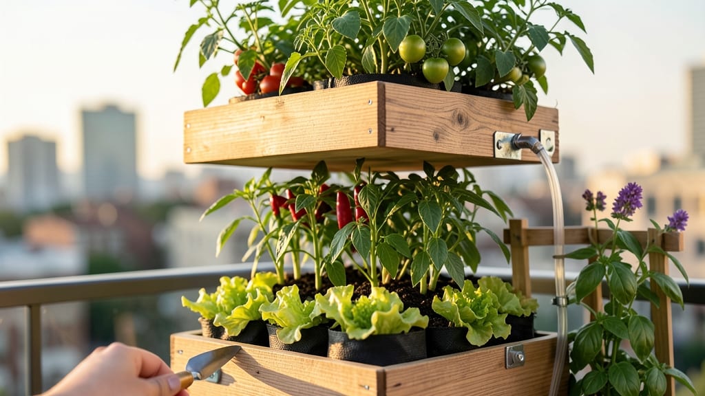 Tiered Vegetable Tower for Vertical Growth