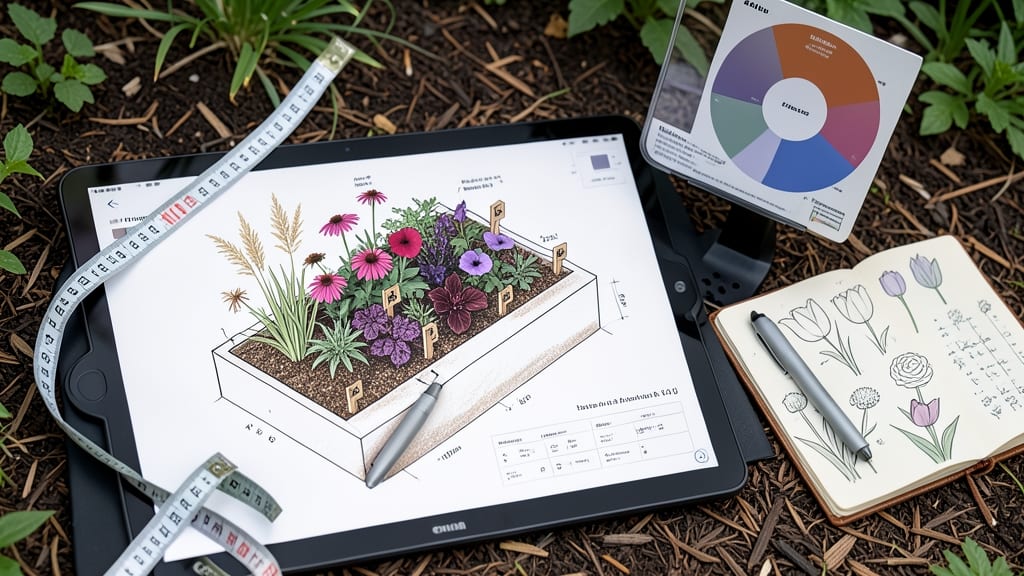 Flower Bed Layout Planning: Strategic Plant Pairings for Year-Round Color