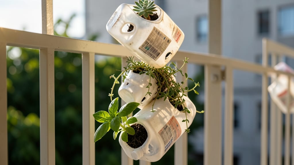 Plastic Milk Jug Tower Garden