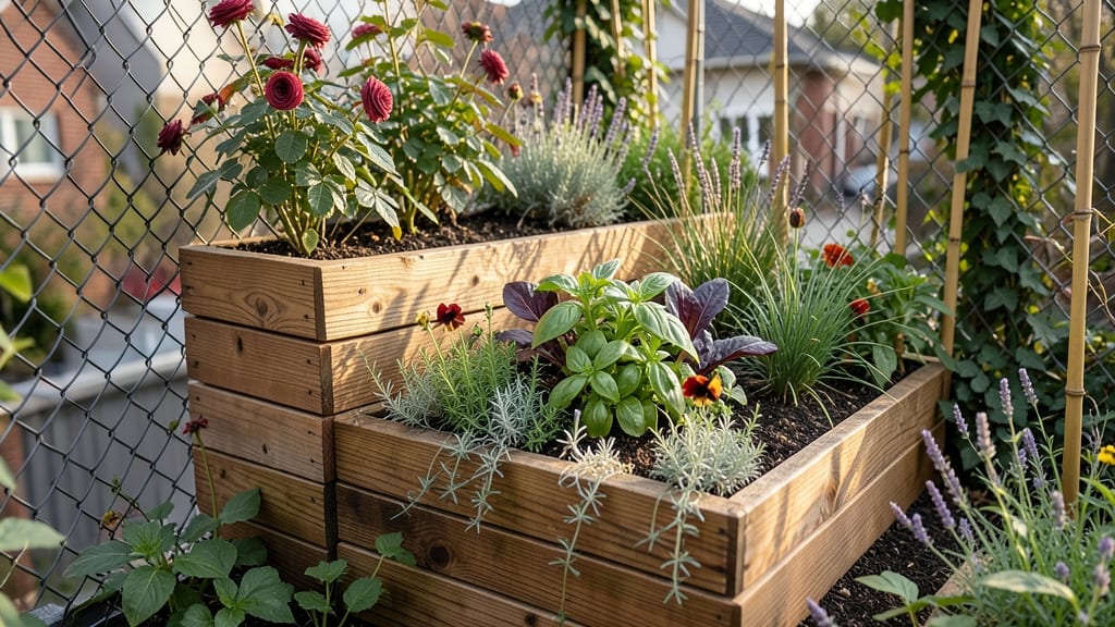 Tiered Privacy Garden Bed Design