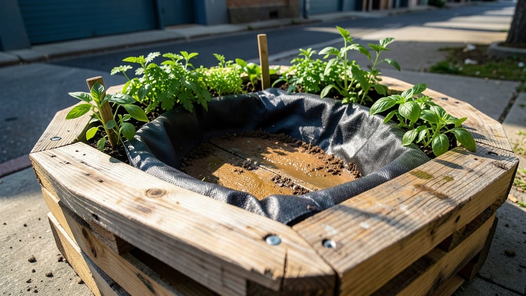 Pallet Keyhole Garden Layout