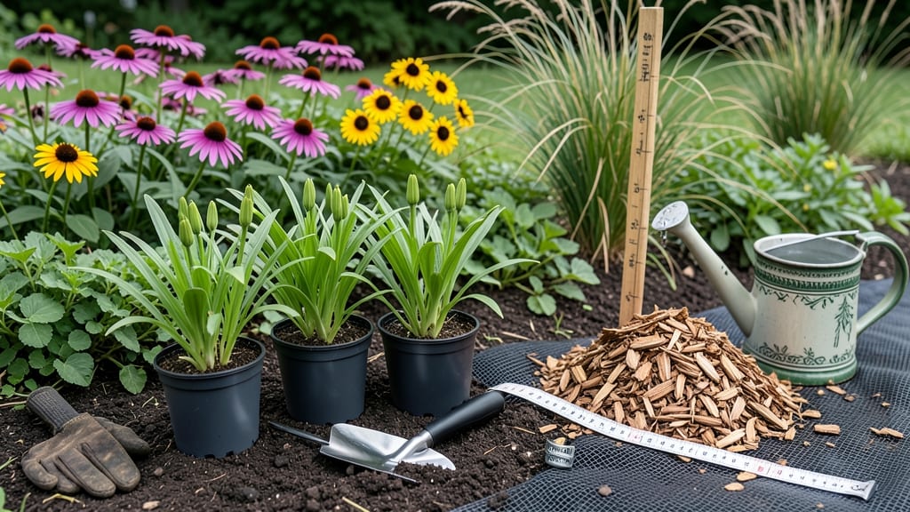 Flower Bed Installation: Layered Planting for Year-Round Color & Texture