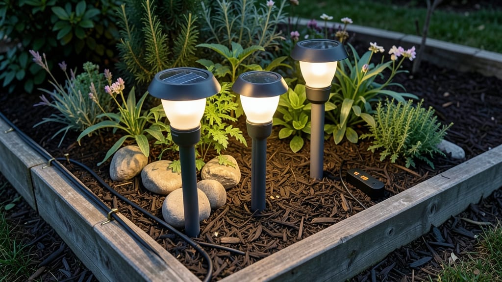 Garden Bed Solar Lights: Solar-Powered Glow for Nighttime Garden Magic