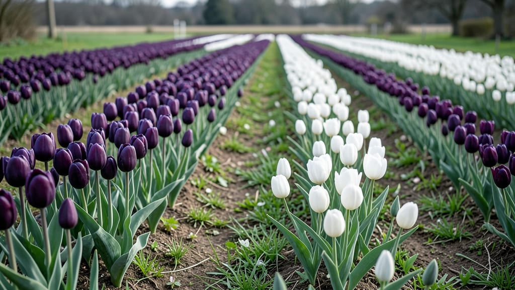 Striped Border Tulip Garden