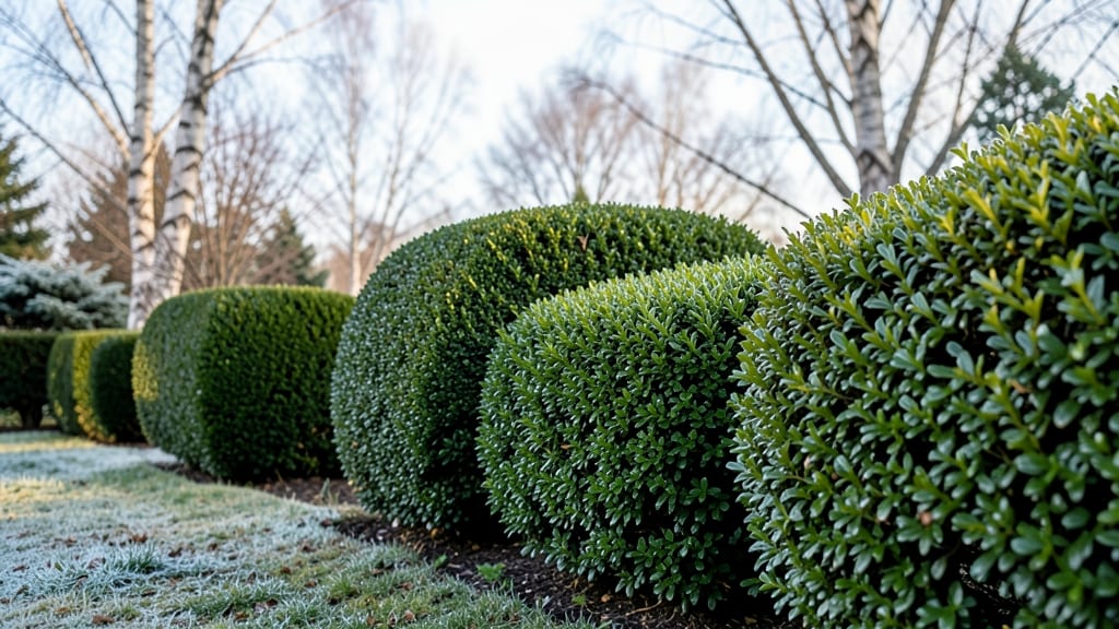 Winter Interest Boxwood Hedges