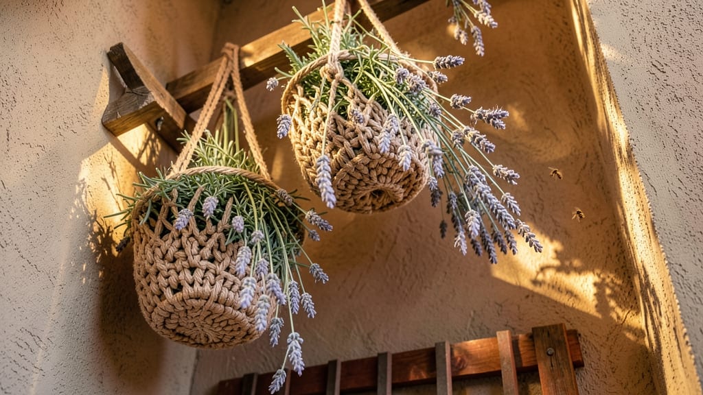 Hanging Basket Lavender Display