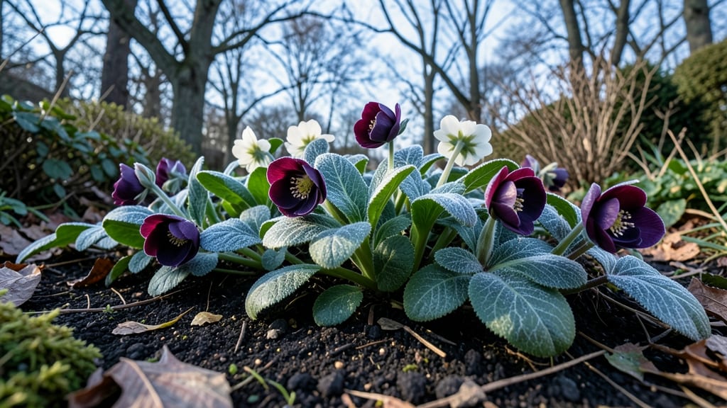 Hellebores and Lungwort for Winter Interest