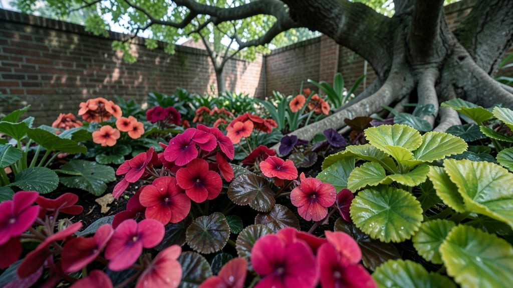 Shade-Loving Impatiens And Begonias Combination