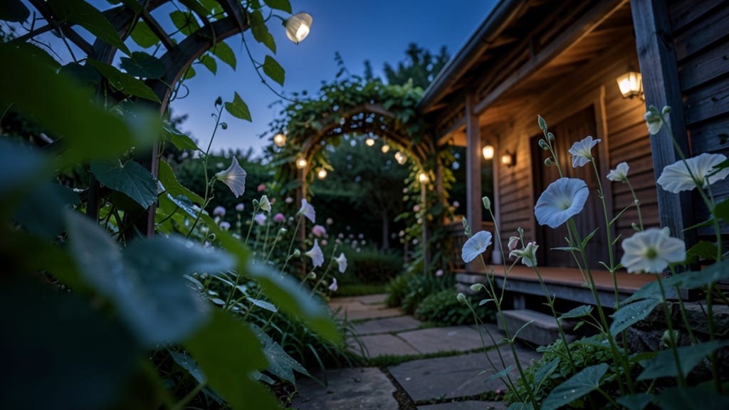 Night-Blooming Moonflower And Evening Primrose