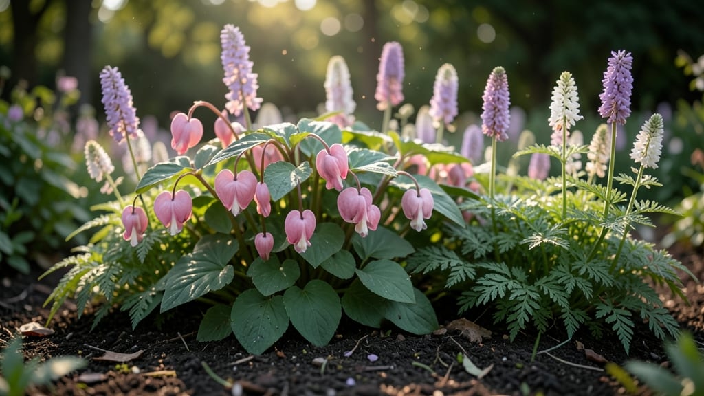 Bleeding Hearts with Astilbes