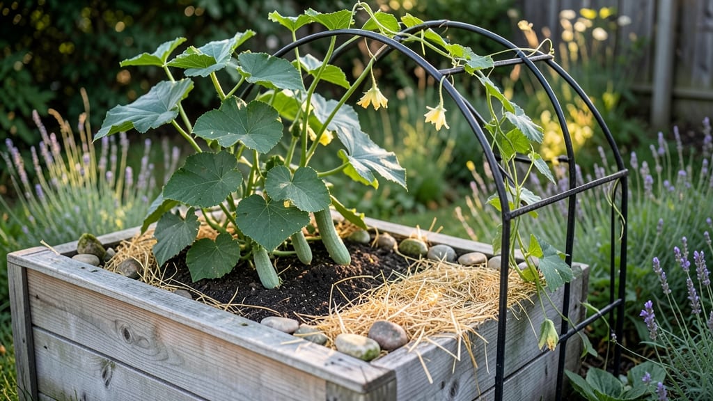 Raised Garden Bed With Trellis Arch: Vertical Space Multiplier for Climbing Plants