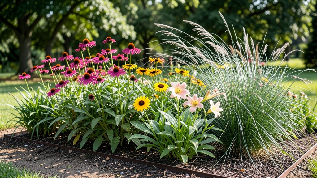 Flower Bed in Front of House Pictures: Bold Curb Appeal With Year-Round Color