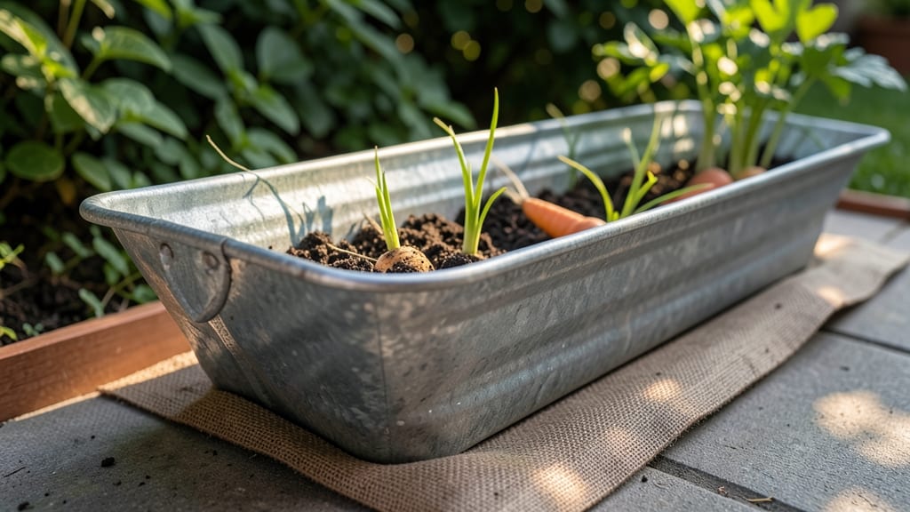 Galvanized Trough Garden