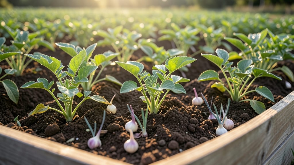 Potato and Garlic Companion Beds