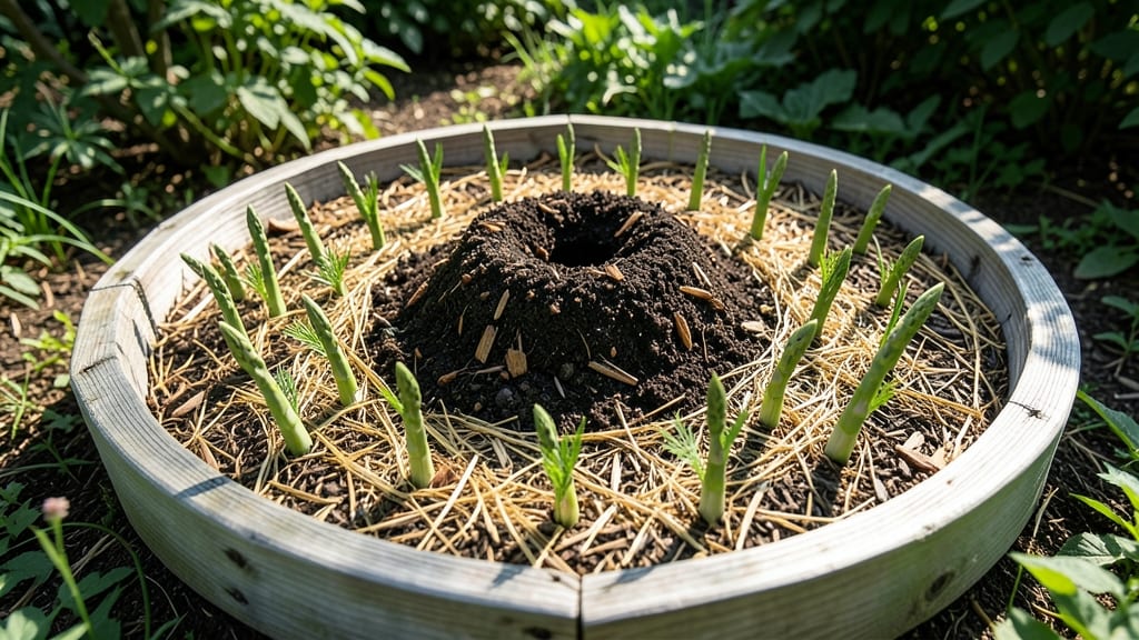 Keyhole Garden Asparagus Patch