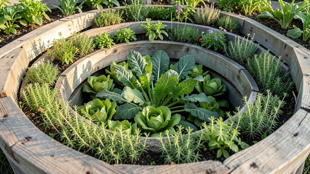 Pallet Vegetable Spiral Garden