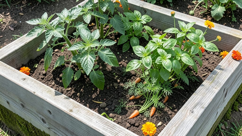 Companion Planting Square Layout
