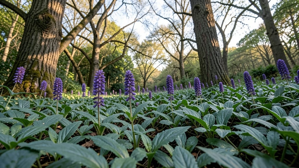 Ajuga Reptans for Blue-Purple Foliage Year-Round