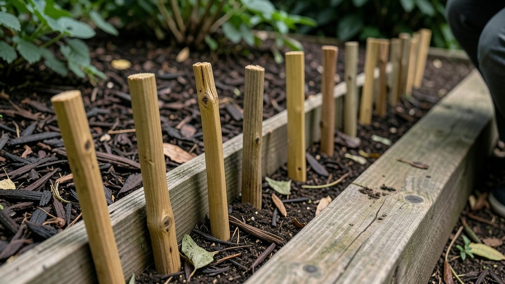Wooden Garden Edging Stakes