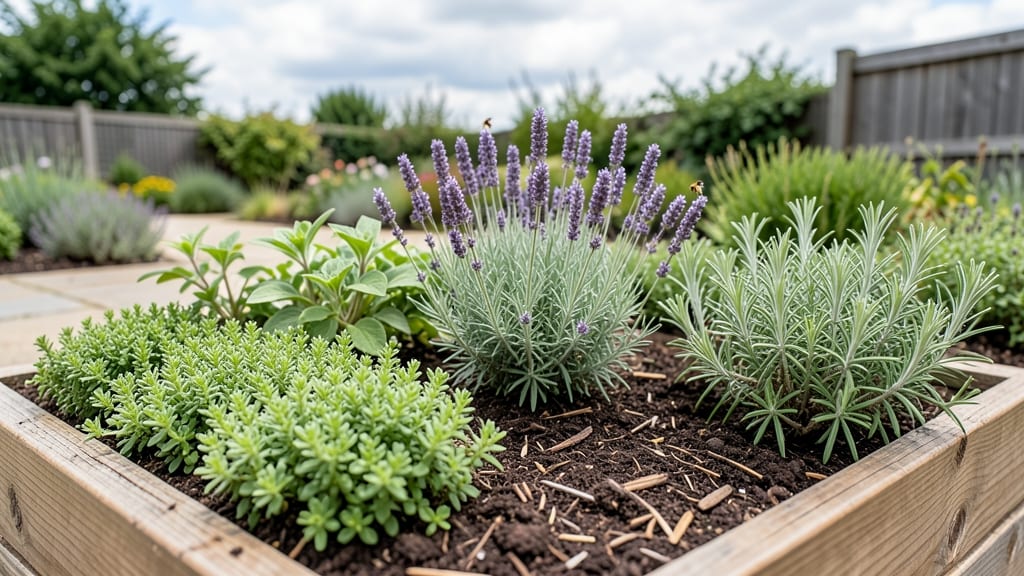 Raised Bed Along Fence: Space-Saving Privacy with Year-Round Greenery
