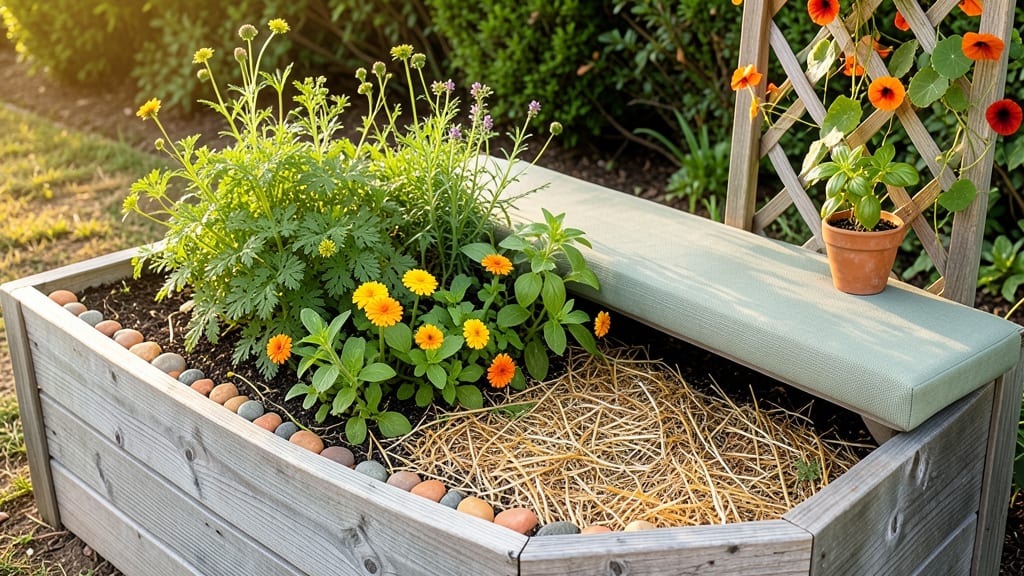 Raised Garden Beds With Seating: Built-In Benches for Harvesting Comfort