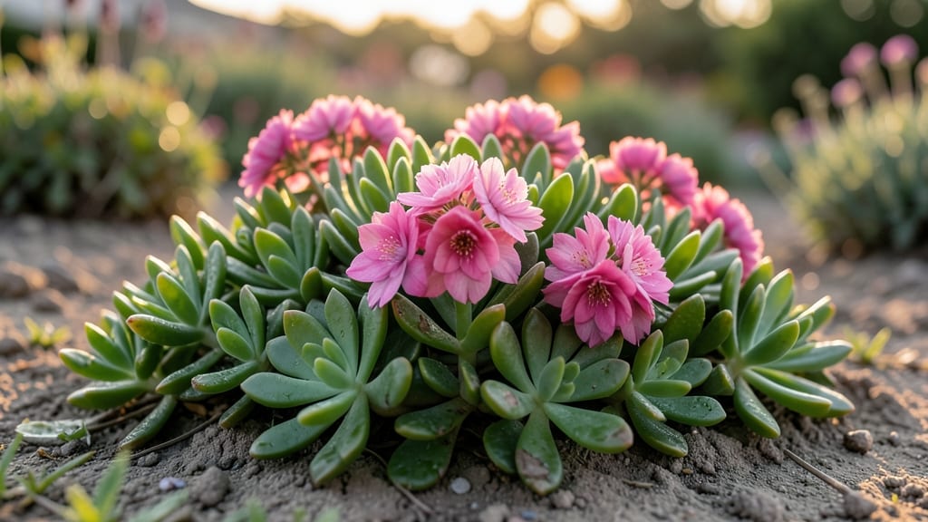 Sedum 'Autumn Joy' Succulent Bed