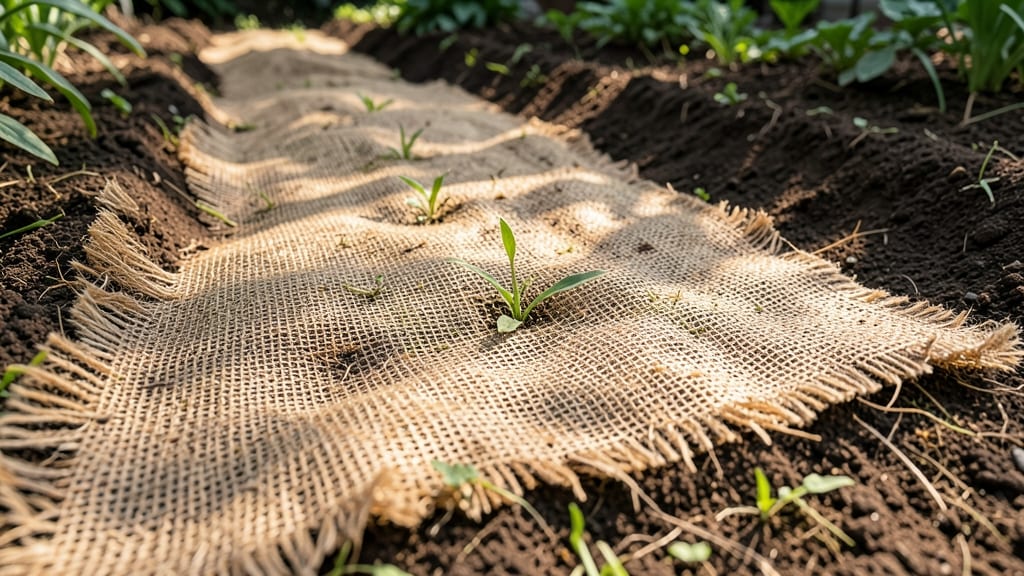 Burlap Mulch for Organic Soil Protection