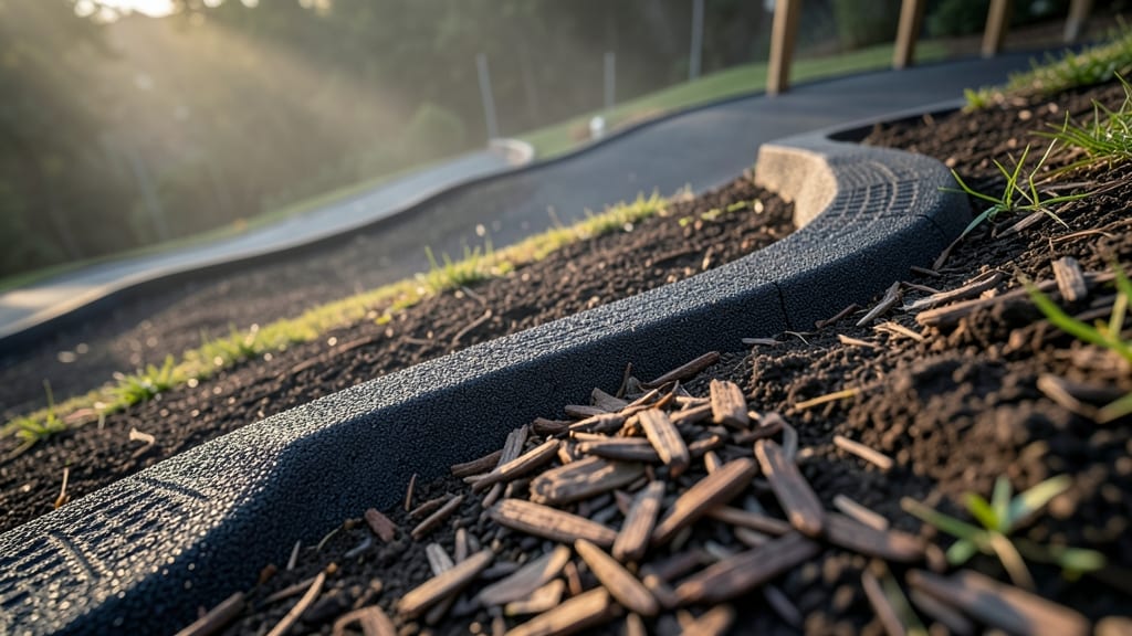 Recycled Rubber Mulch Edging