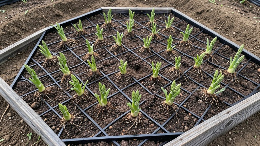 Square Foot Grid Asparagus
