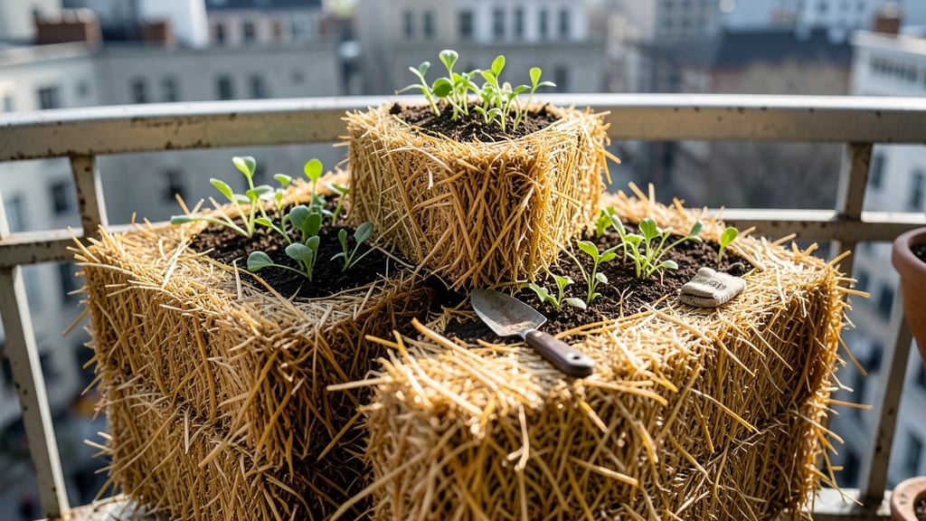Straw Bale Garden Layout