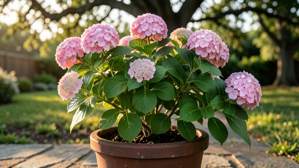 Garden Bed Along Foundation With Endless Summer Hydrangea: Foundation-Flush Planter for Bold Season-Long Blooms