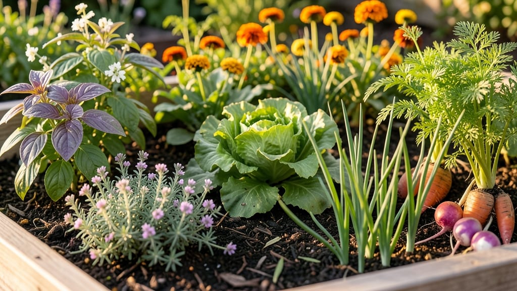 Raised Bed Potager Garden: French-Style Herb and Veggie Layout for Year-Round Bounty